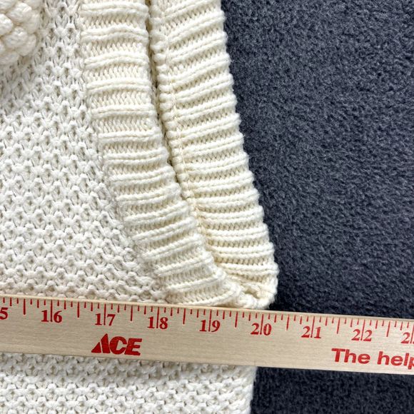 Apostrophe Cardigan Womens XL Beige Knit Sweater Sleeveless snap button pockets‎ - Picture 7 of 16